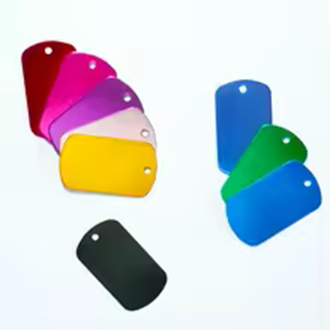 100Pcs Custom Engraved Dog ID Tags Personalized Aluminum Pet Name Phone Tag Bulk