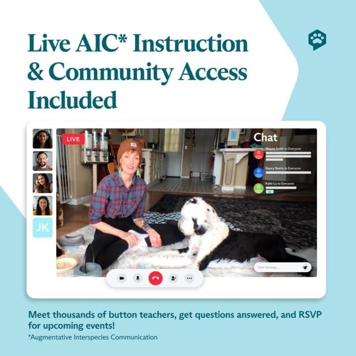 Pet Training Speaking Buttons Kit 6 Recordable Upward Sound Communication