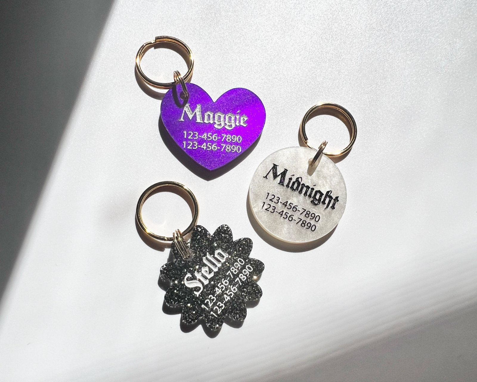 Unique Gothic Pet ID Tags for Dogs and Cats, Custom Dog Tag, Cat Collar Tag