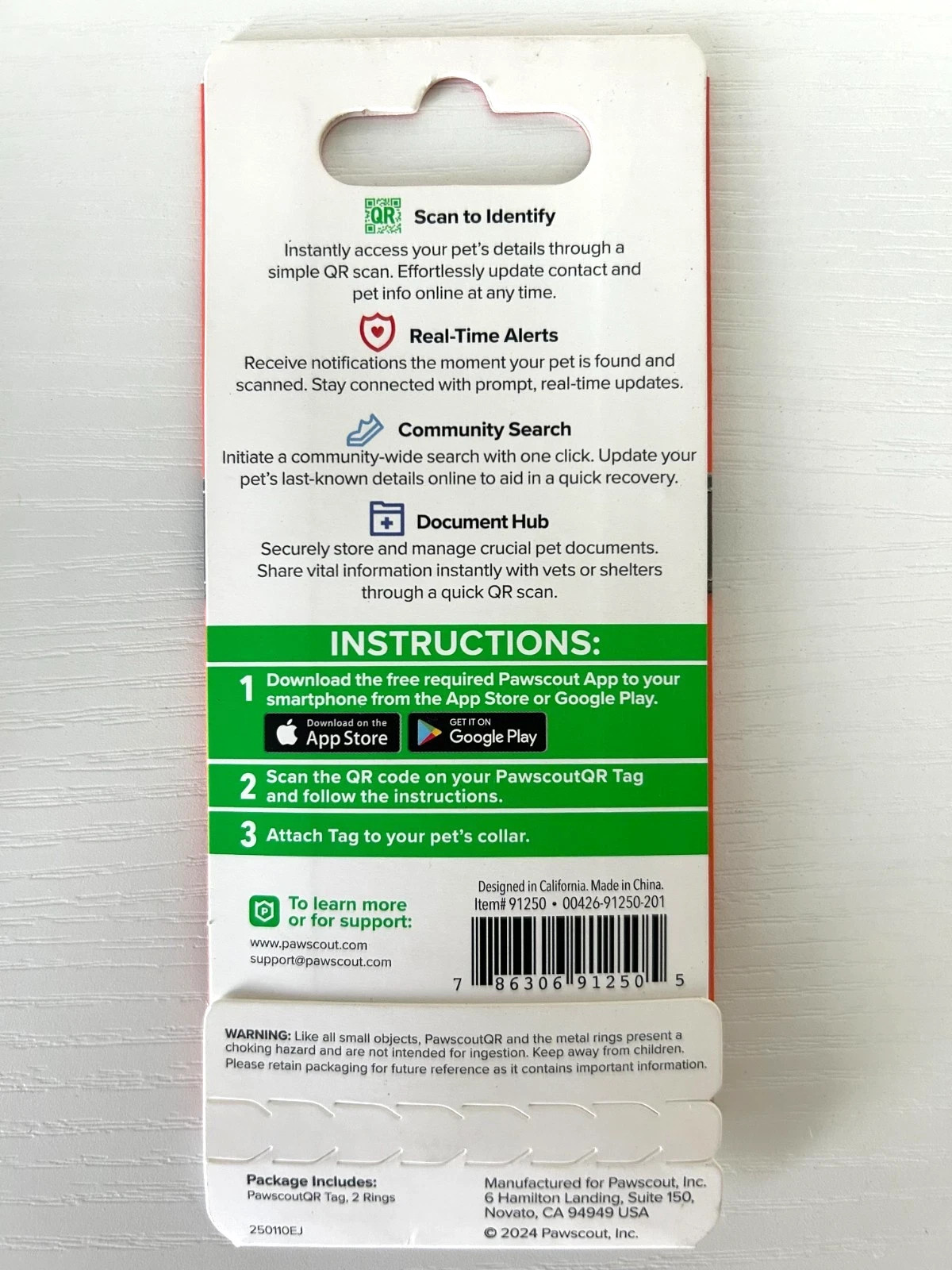Pawscout QR The Smart Pet Tag + Smarphone Pet Safety App FREE SHIPPING