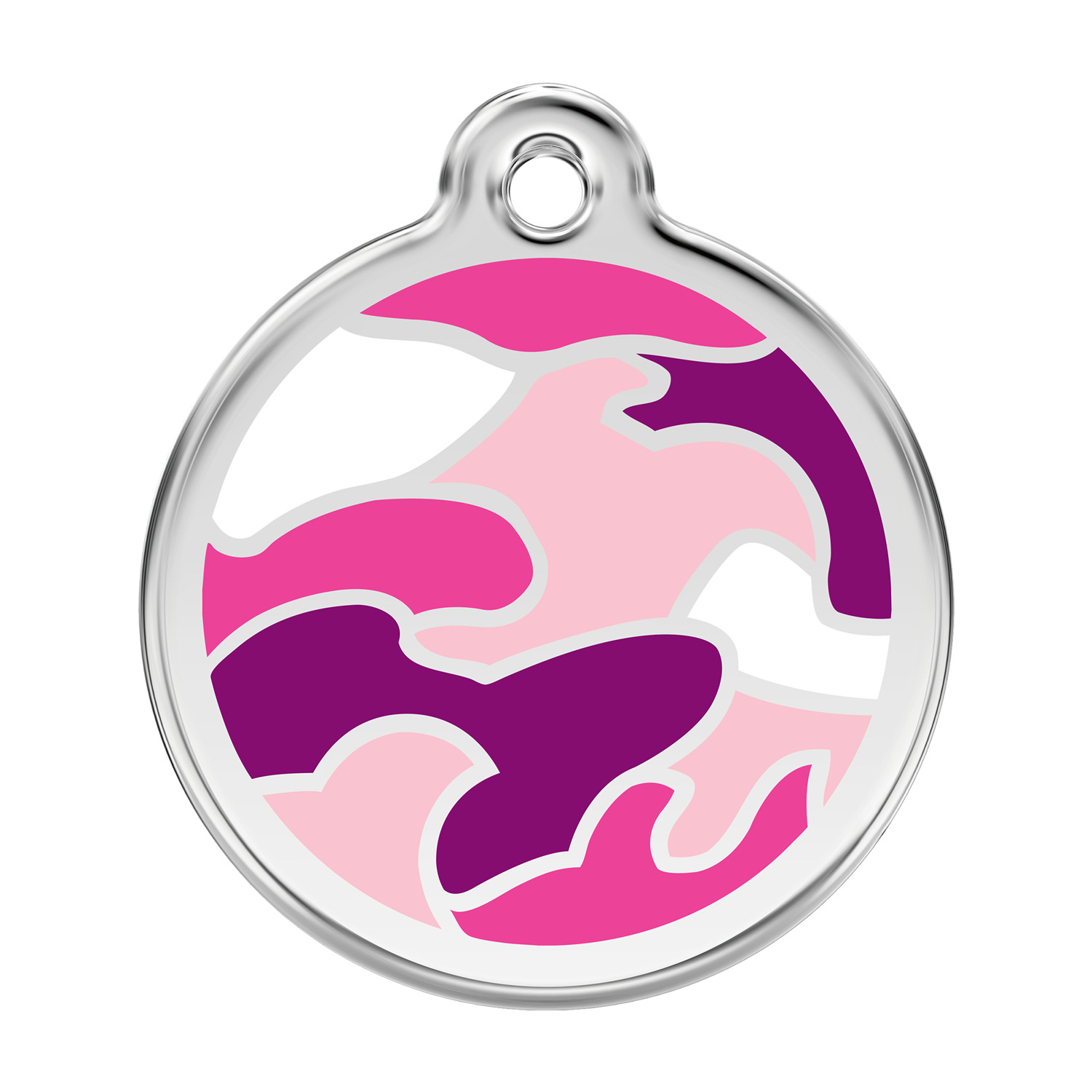 Pink Camo Dog Cat Pet ID Tag Charm Personalized Red Dingo – Lifetime Guarantee