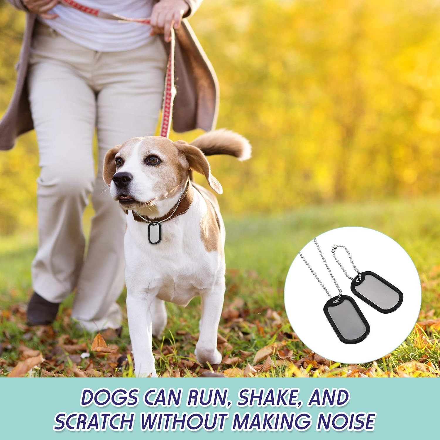 8 Pcs Dog Tag Silicone Silencer Military Engraved Dog Tag with 4 Stainless St…