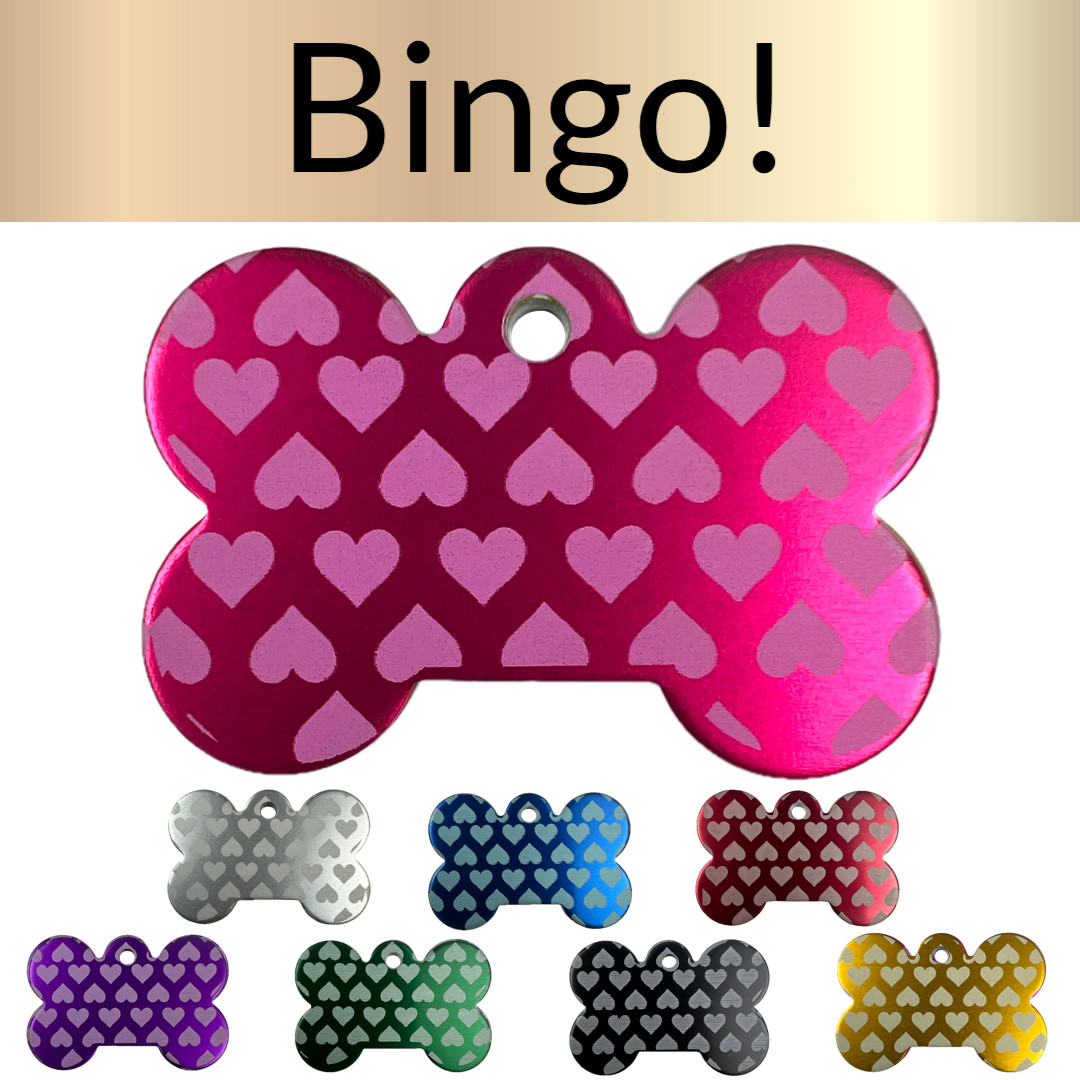 Custom Engraved Dog Tags Personalized Dog Collar Pet Tags Engraved ID BONE HEART