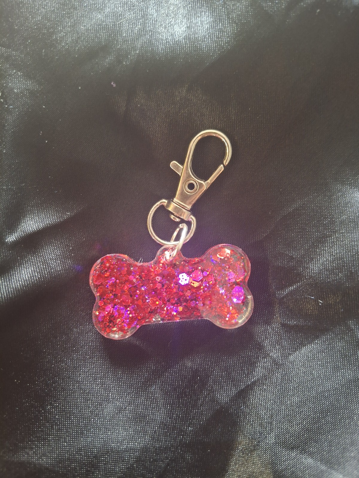 Resin Tag Dog Pink Fucsia
