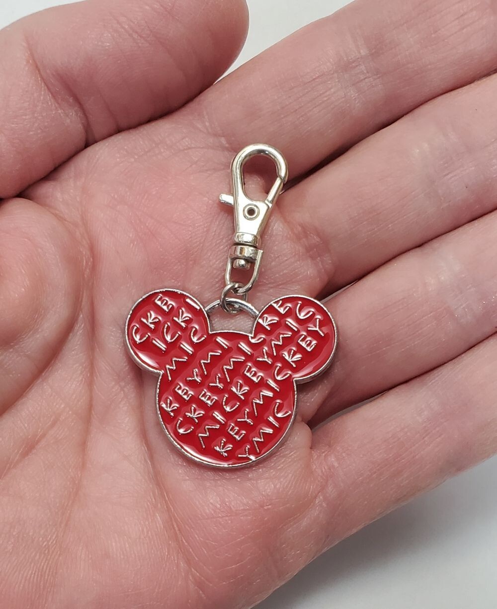 MICKEY MOUSE CHARM DOG CAT COLLAR JEWELRY OR ZIPPER PULL FOR PURSE BACKPACK ETC