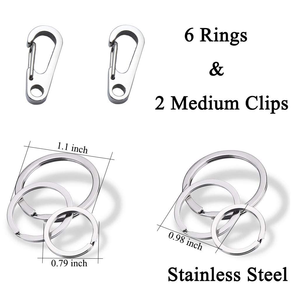 IVIA PET Dog Tag Clips / 2 Pack/Multiple Size 304 Stainless Steel Quick Clip …