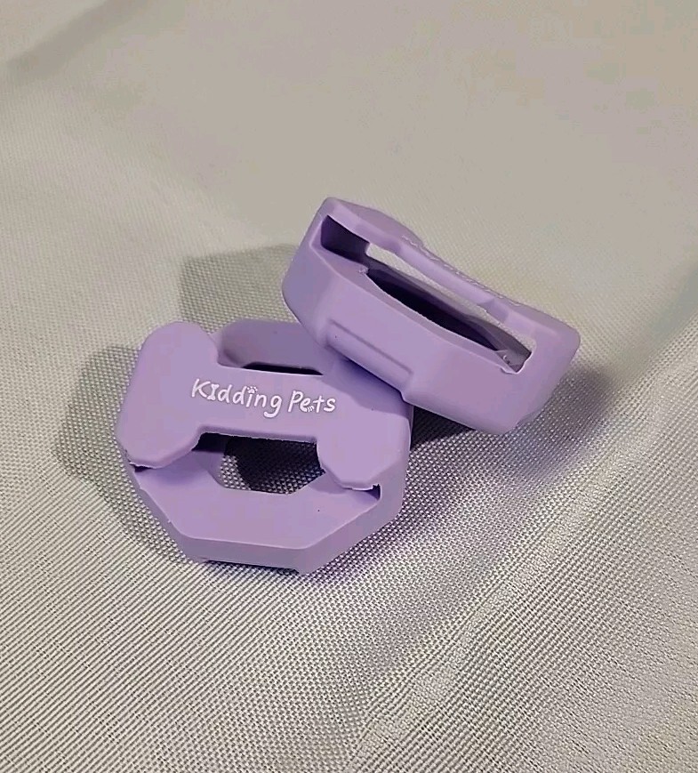 Kidding Pets Air Tag Holding Collar Mount Purple Set Of 2 Silcone