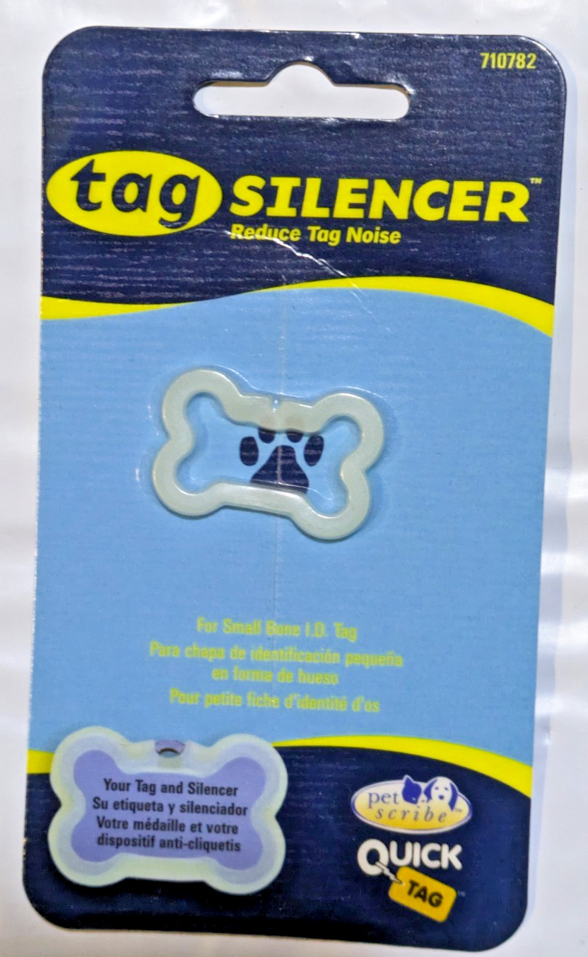 Pet Quick-Tag Silencers Dog bone Heart Circle Military I.D. Dog Tag YOU PICK NEW