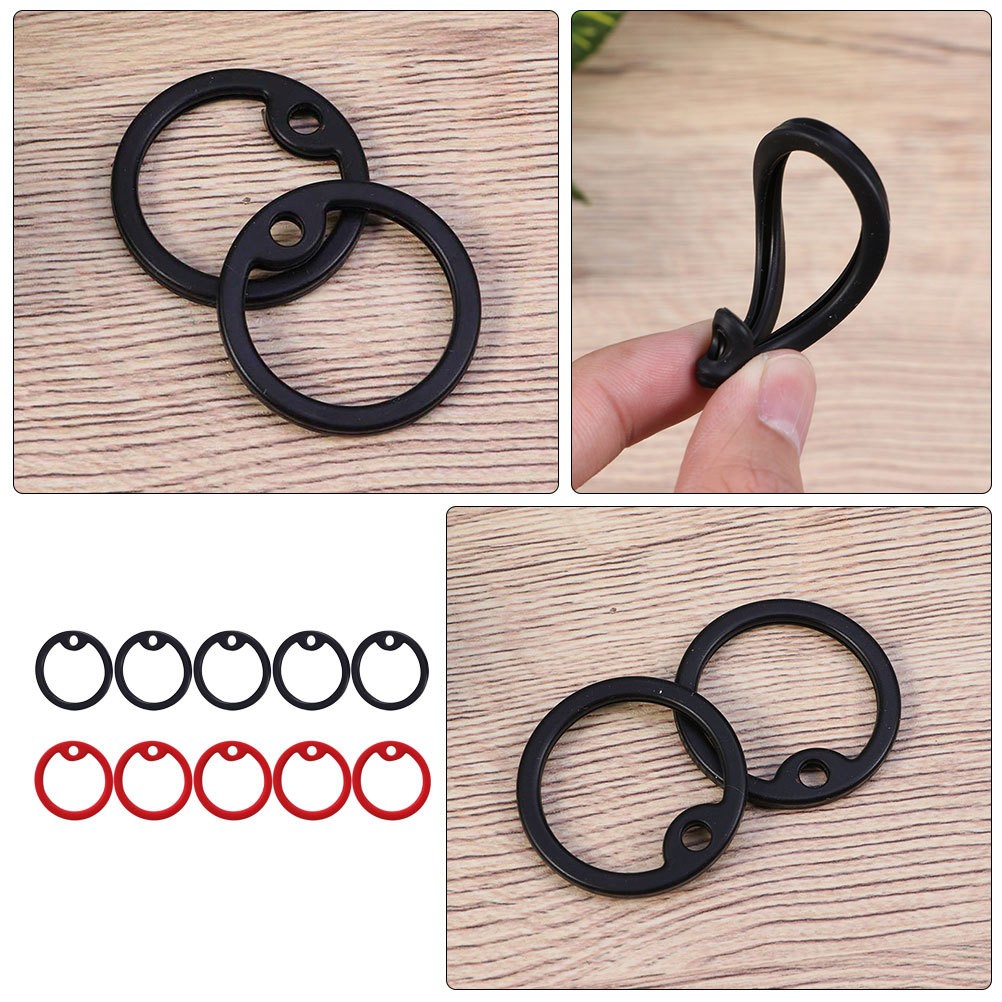 10 Pcs Dog Id Tag Hoop Silicone Accessories for Small