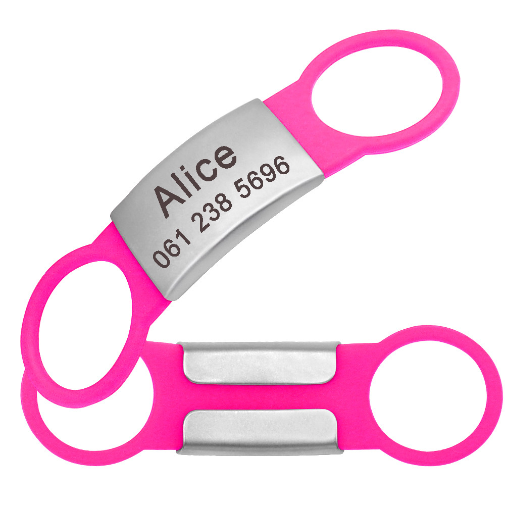 Pet Cat Dog ID Tags Personalized Engraved Name Tag Slide On Collar Tag for Puppy