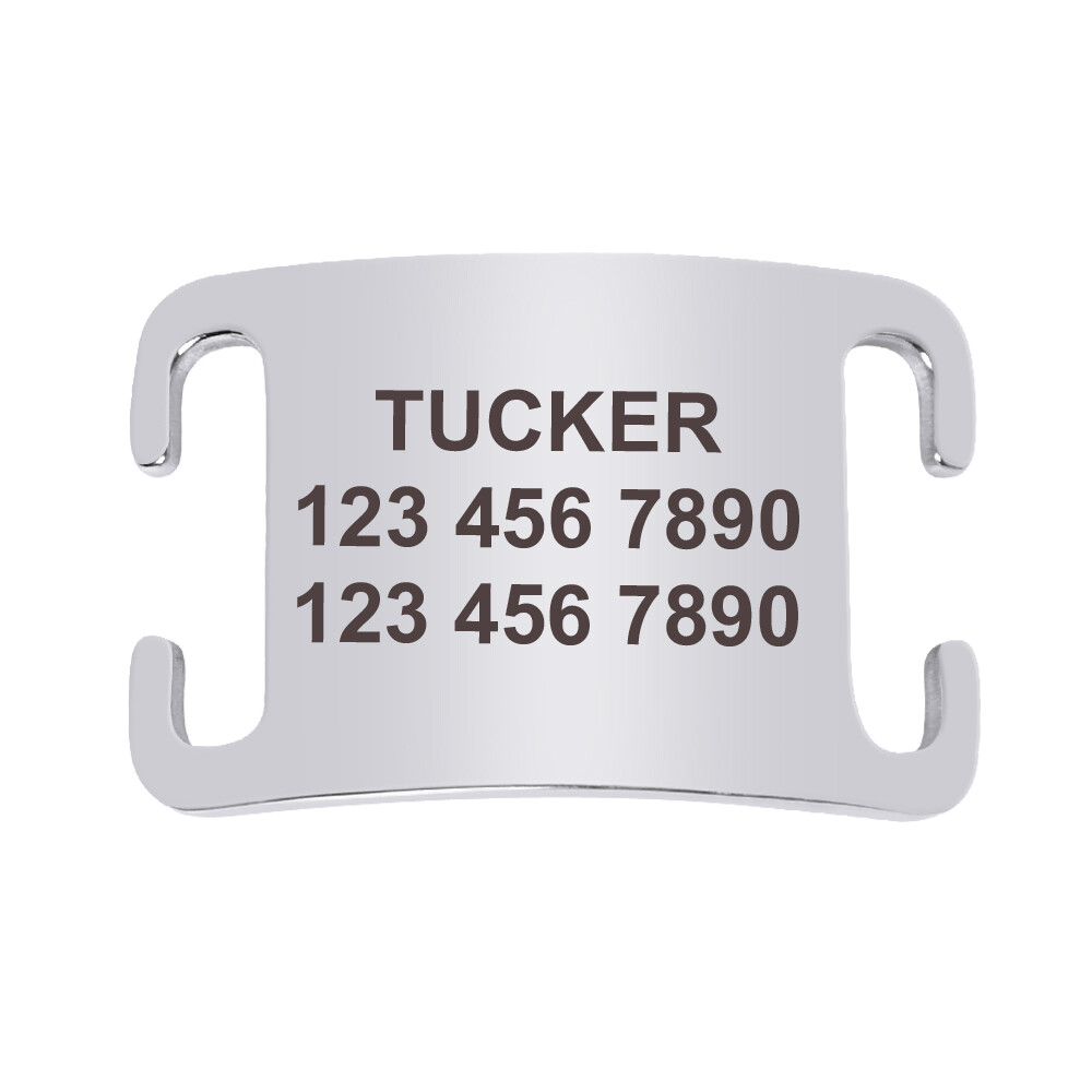 Custom Engraved Personalized Pet Tag Slide On ID Dog Cat Name Tags for Collars