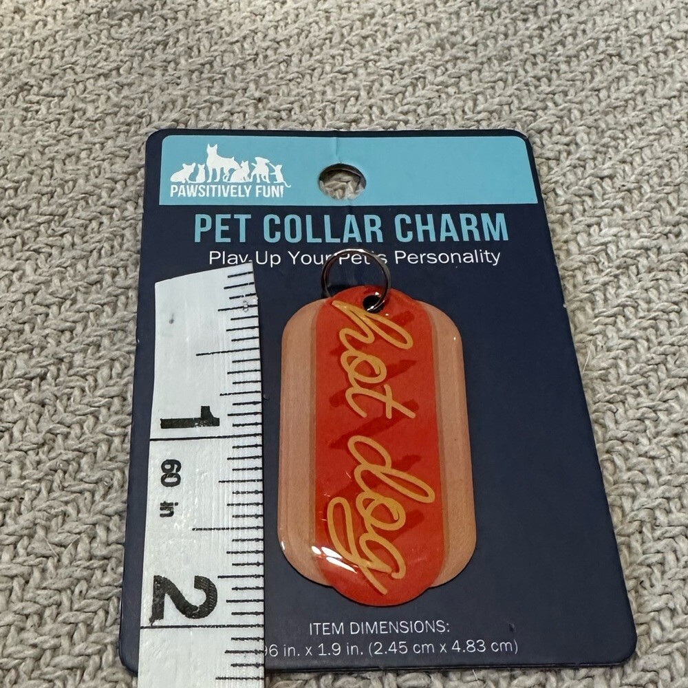 Hot Dog Pet Collar Charm NWT Dachshund Wiener Doxie Puppy Adorable Gift