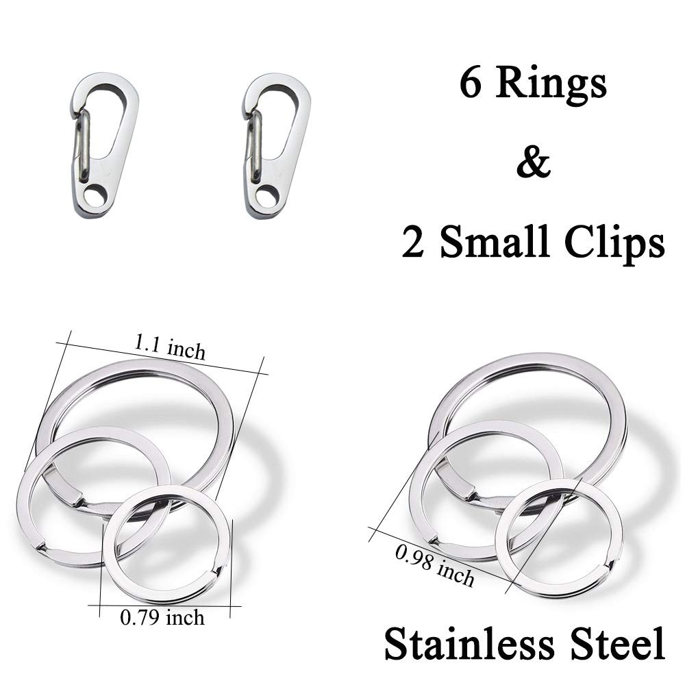 Dog Tag Clips / 2 Pack/Multiple Size 304 Stainless Steel Quick Clip with Ring…