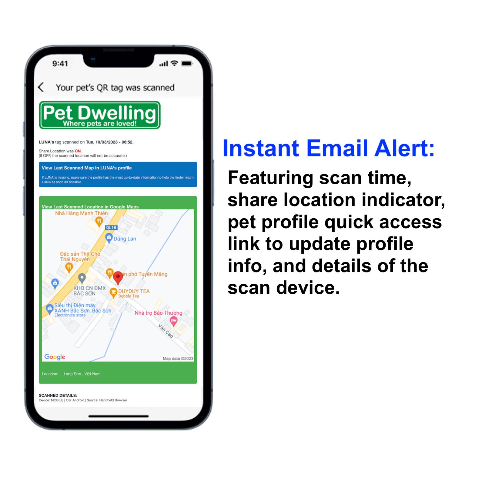Pet Dwelling Premium NFC-QR Pet ID Tag – Online Profile – Instant Scan GPS Alert