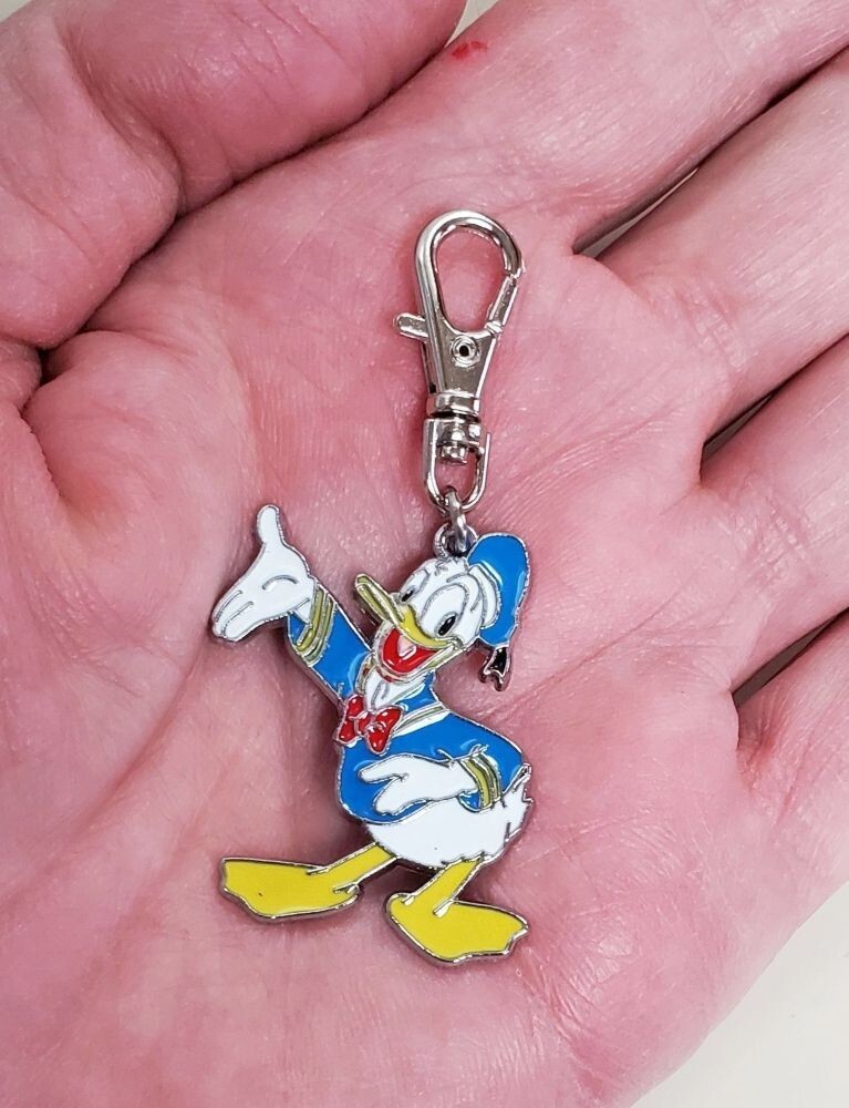 DONALD DUCK CHARM ZIPPER PULL BACKPACK PURSE WALLET BAG DOG CAT COLLAR JEWELRY