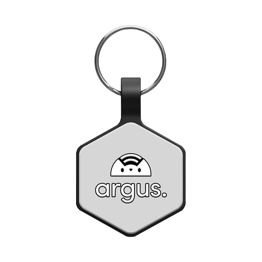Argus Silent Tech Tag – Hexagonal Silicone Pet ID Tag with NFC, QR Code, and URL