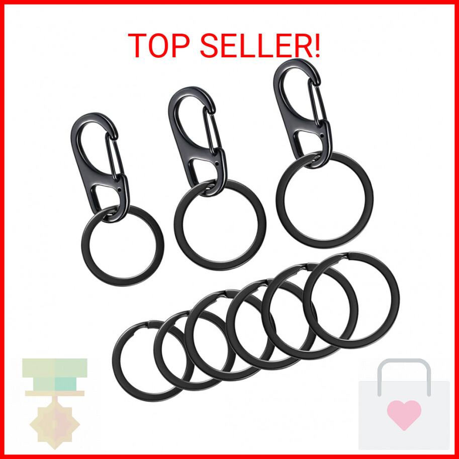 12 Pieces Dog Tag Clips Pet Tag Rings ID Holder for Dogs and Cats, 3 Sizes