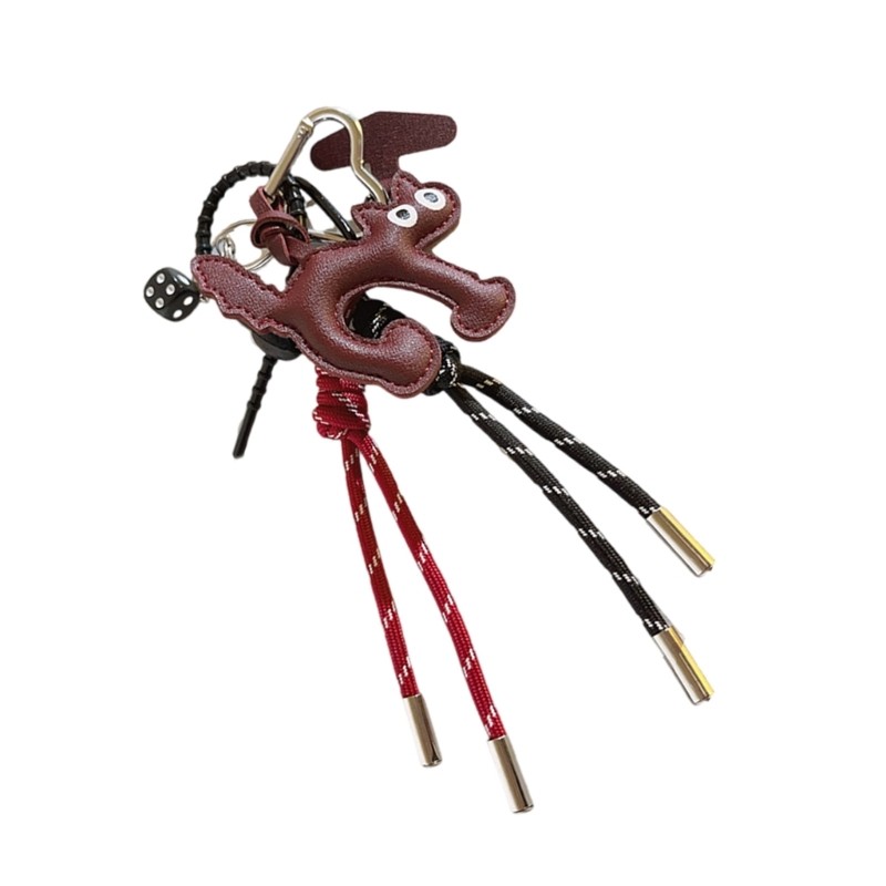 Elegant PU Leather Cat Charm Pendant for Stylish Women Jewelry Fashion Keychain