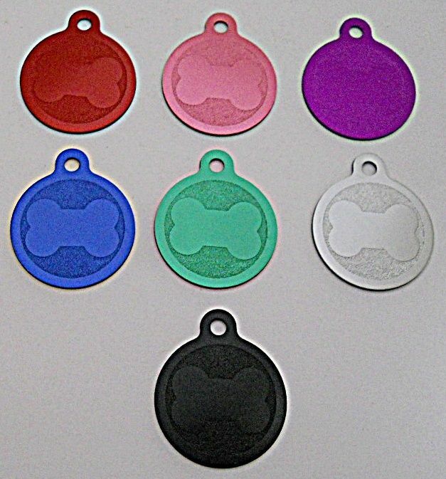 Pet Dog Cat Blank tags Bulk shelters rescues 5 pc lots Round Bone