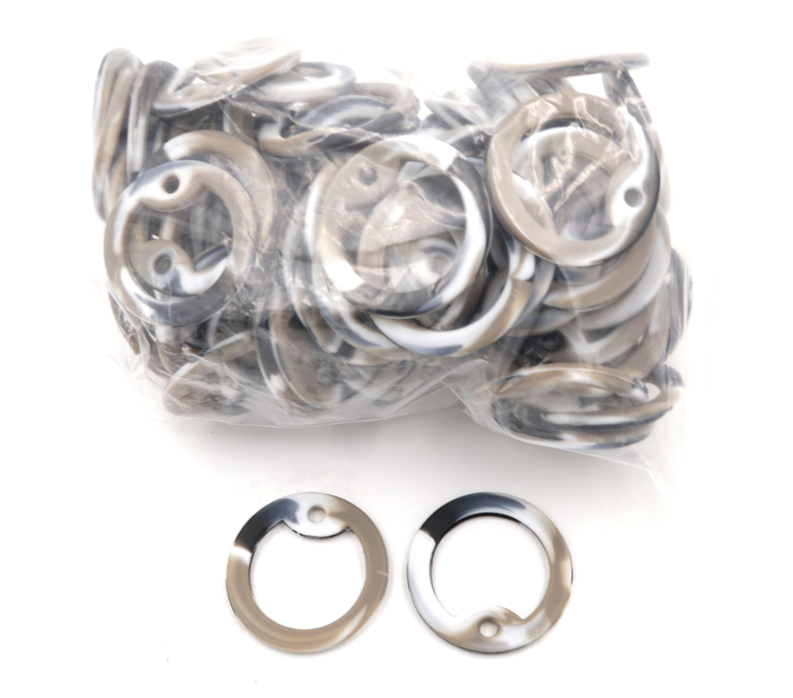 Bag of 100 URBAN CAMO Silicone Military Army Dog Tag Rubber Silencers