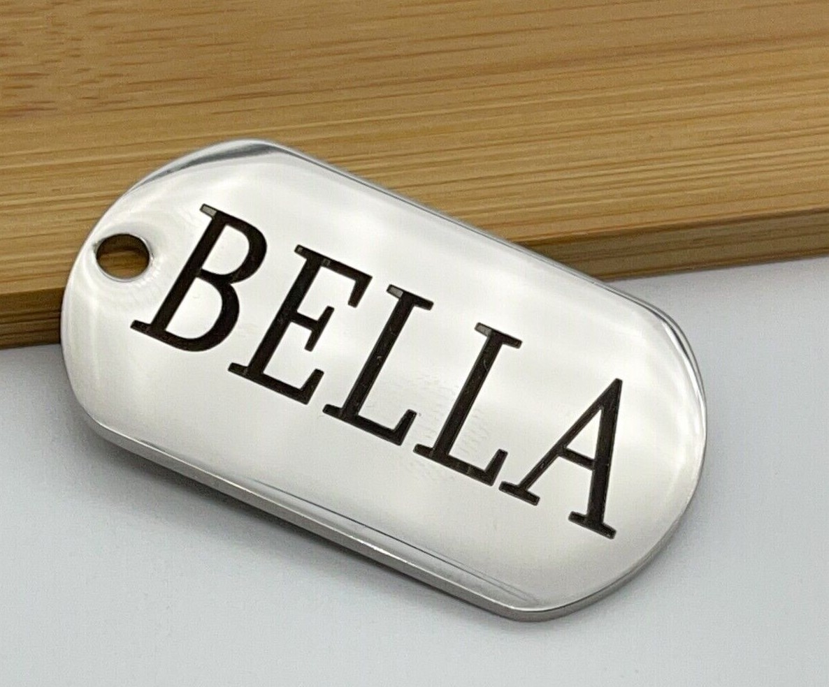 Customized Dog Tags,Rectangle Stainless Steel Pet ID Tag Dog,Anti-Loss ID Tags
