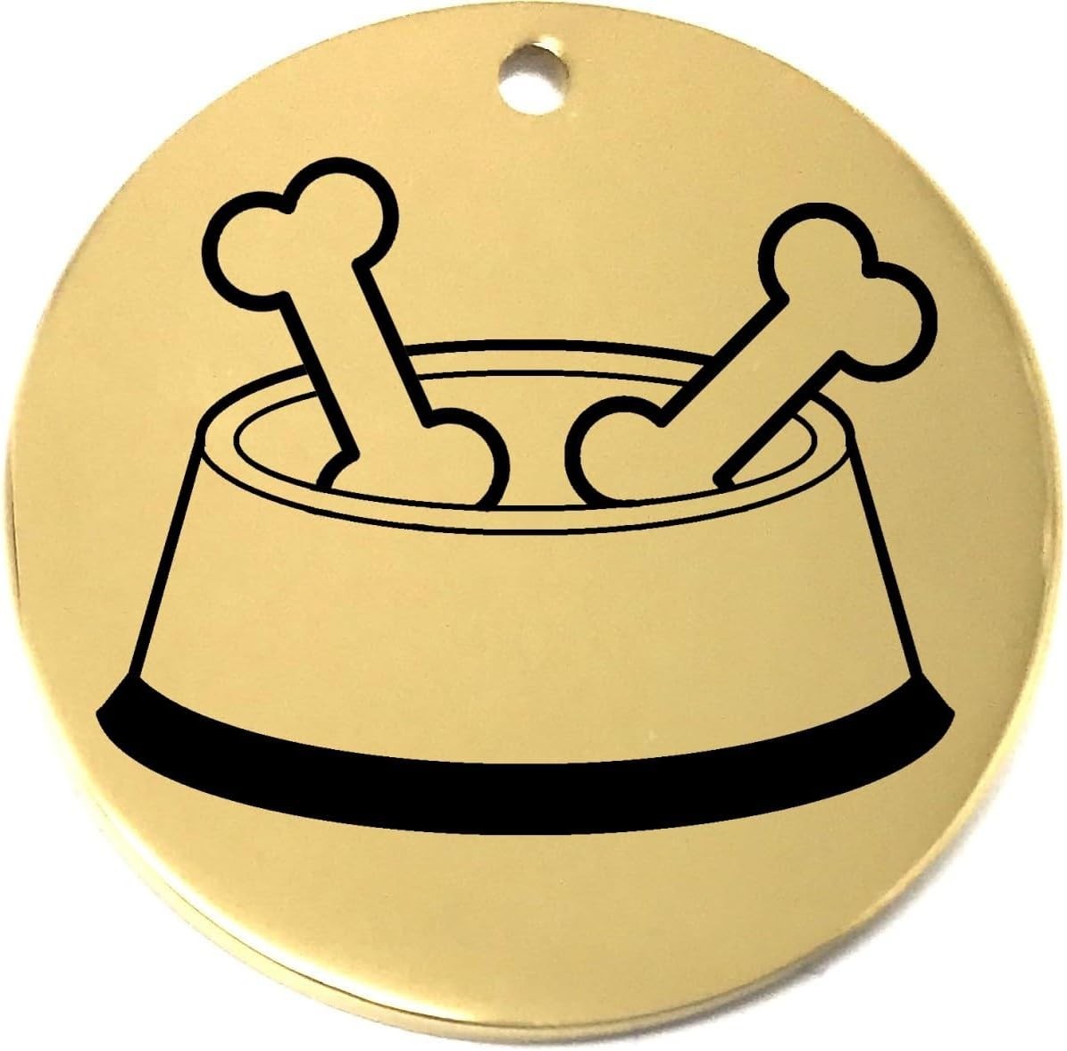 Personalized Bone in Food Bowl Dog ID Tags – Laser Engraved Pet Collar Name Tag