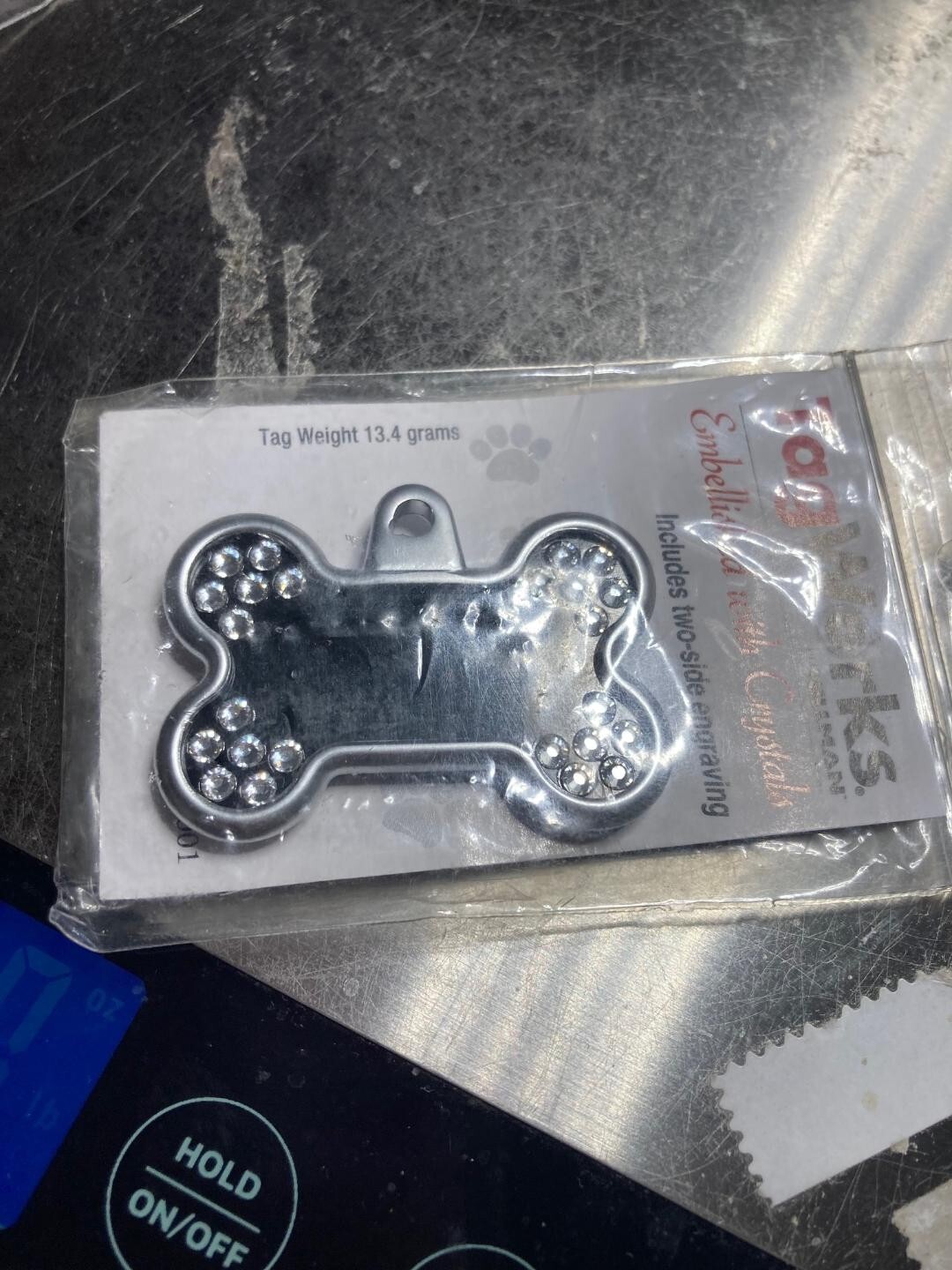 Dog Tag Works Custom (BLACK W DIAMONDS) . add your Name BRAND NEW SEALED
