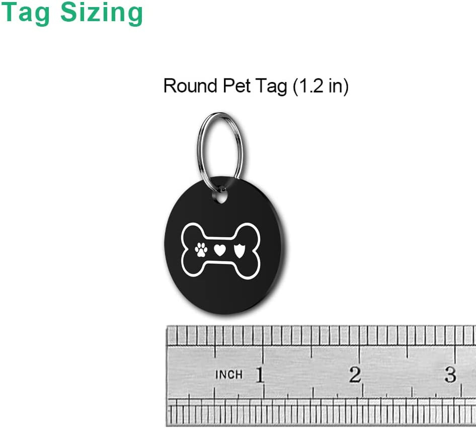 Stainless Steel QR Code Pet ID Tags with Online Profile for Instant Pet Location