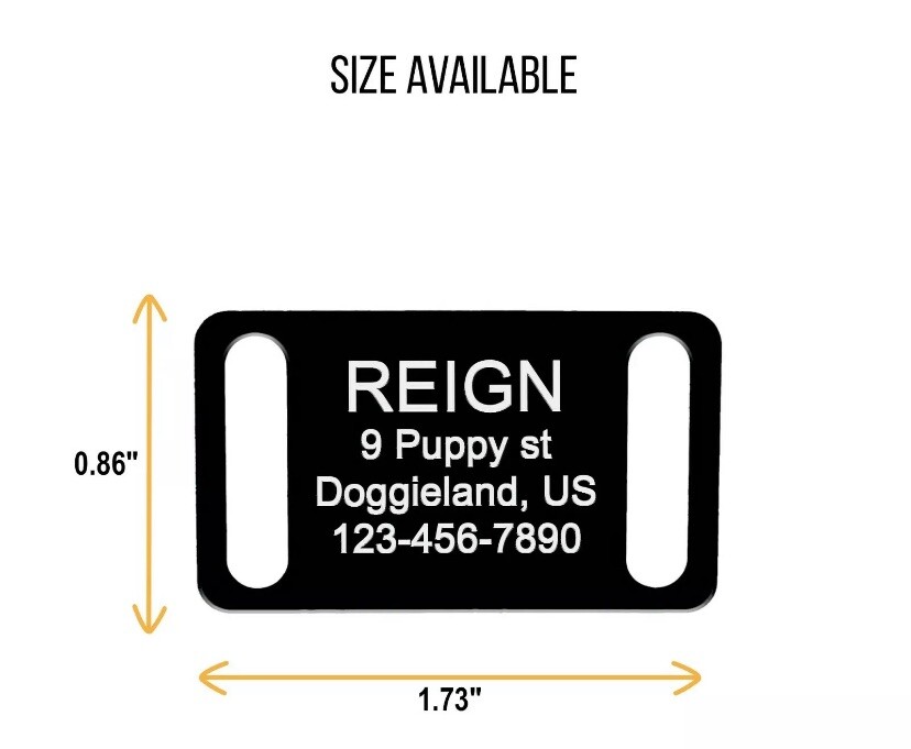 Custom ENGRAVED PET ID No jingle TAG SLIDE ON NOISELESS Dog Cat Puppy Kitty Tags