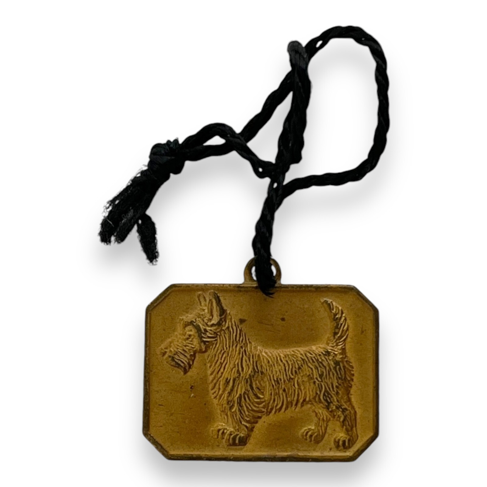 Vintage Original Genuine Rothmoor Coat Scottish Terrier Dog Tag 1″ Brass