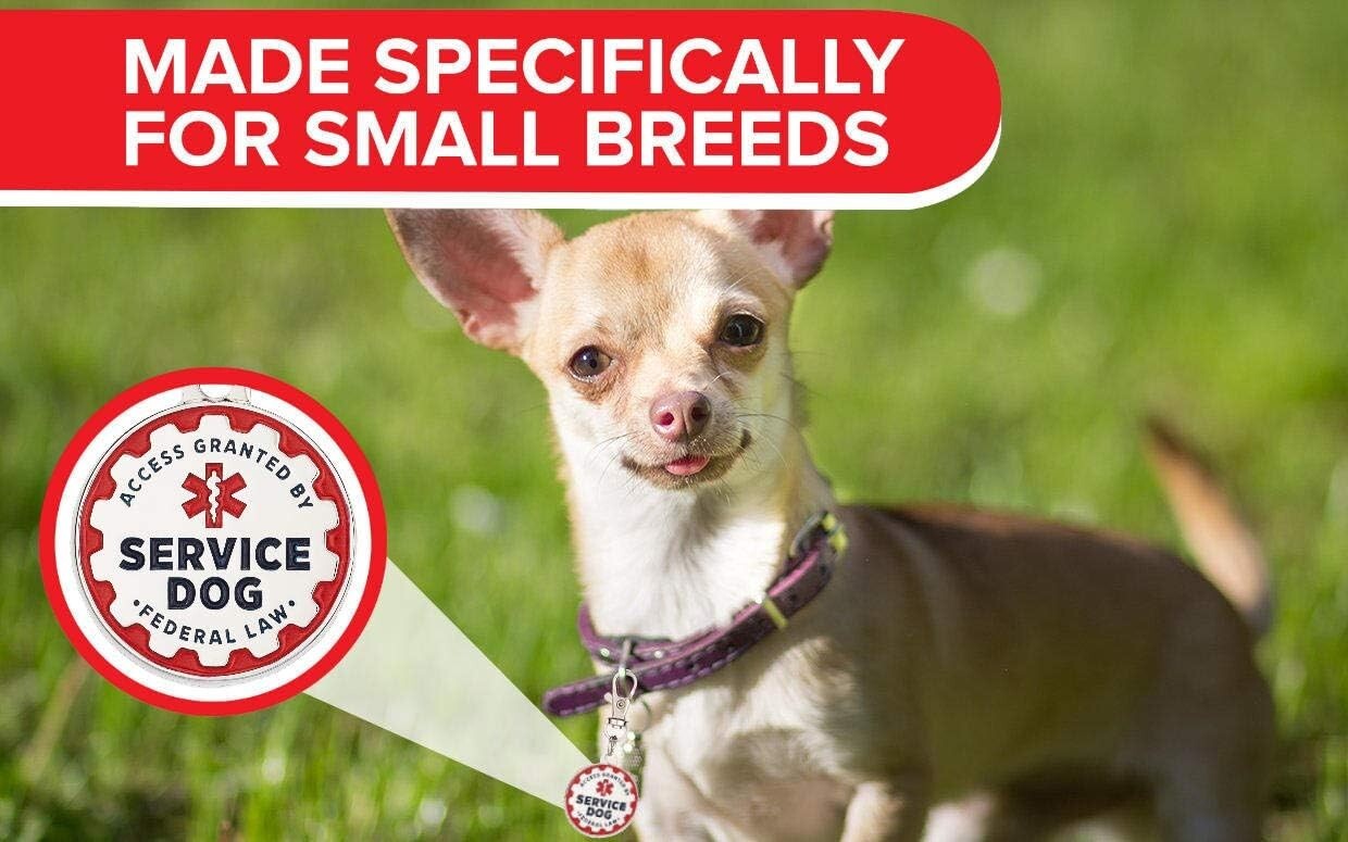 Premium Emotional Support Dog Tags – 2 Pack with Vibrant Colors, Small Dog Size