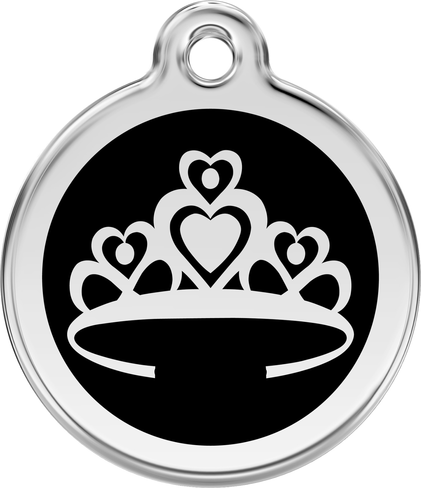 Stainless Steel Red Dingo Crown Dog Tag ID Red Purple Blue Green Pink Yellow