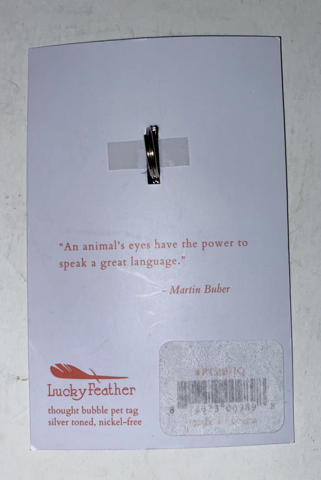 Lucky Feather Engraved Pet Collar Tag “My IQ Is Higher Than Yours”