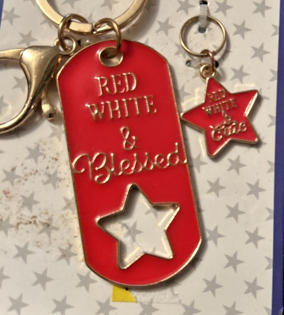 Heads or Tails 2PC Pet Collar Charm with matching Keychain Set – Red, White And