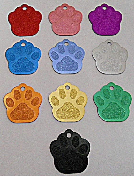 Pet Dog Cat Blank tags Bulk shelters rescues 5 pcs lots Large Paw