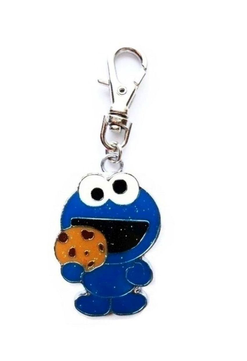 COOKIE MONSTER CHARM ZIPPER PULL BAG PURSE WALLET BACKPACK DIAPER DOG CAT COLLAR