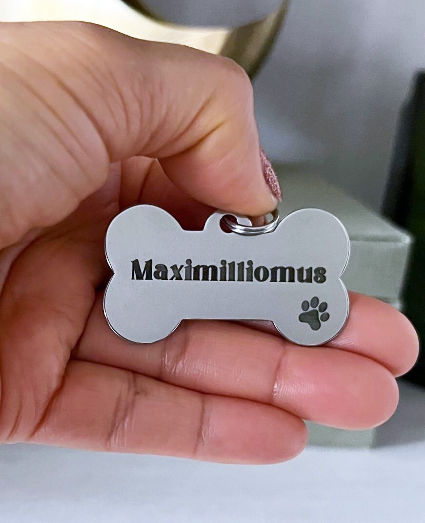 Personalized custom engraved pet tag id double sided name tags for cat dog