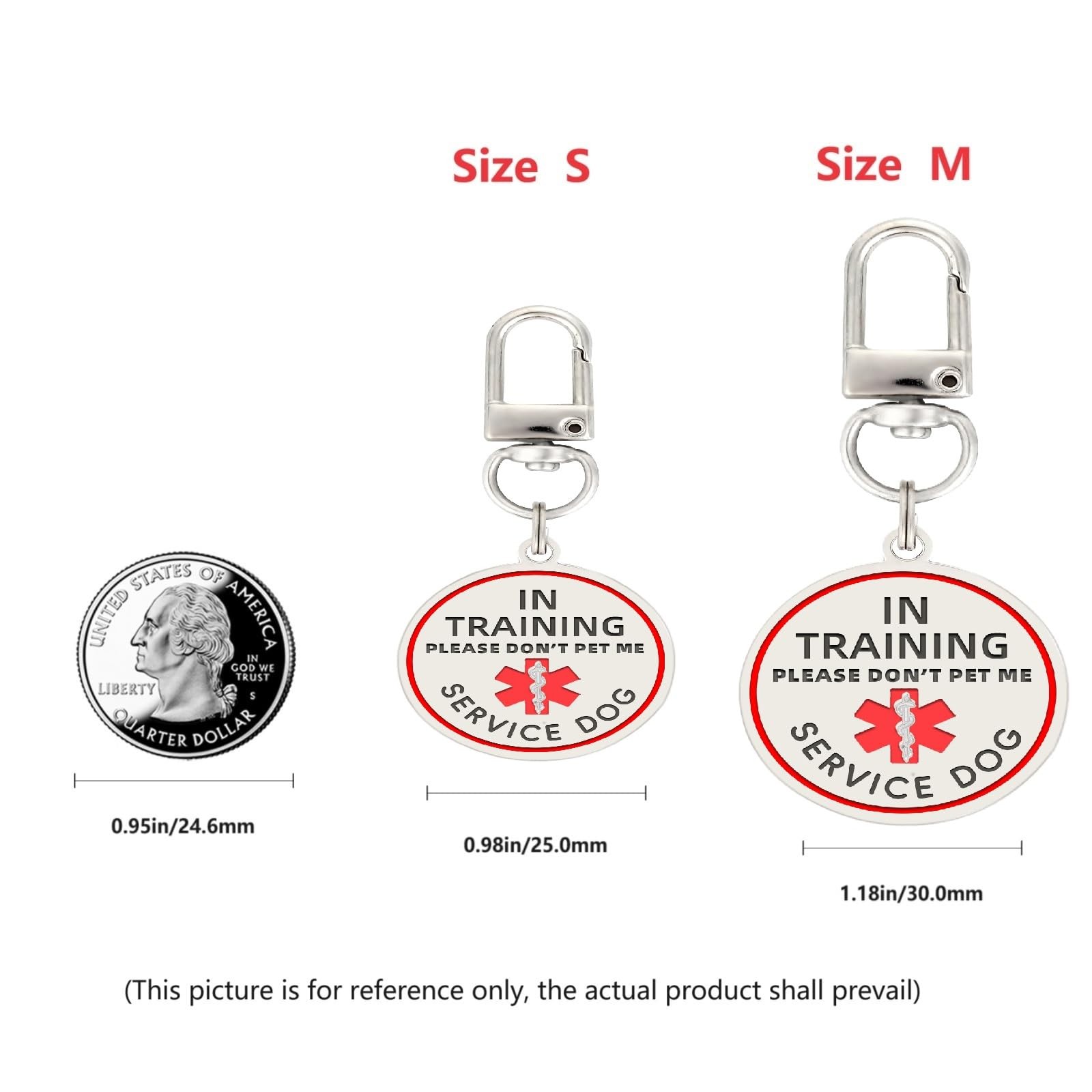 2 PCS Service Dog In Training Patch ID Tag Removable Harness Red 1.50×5.12 In