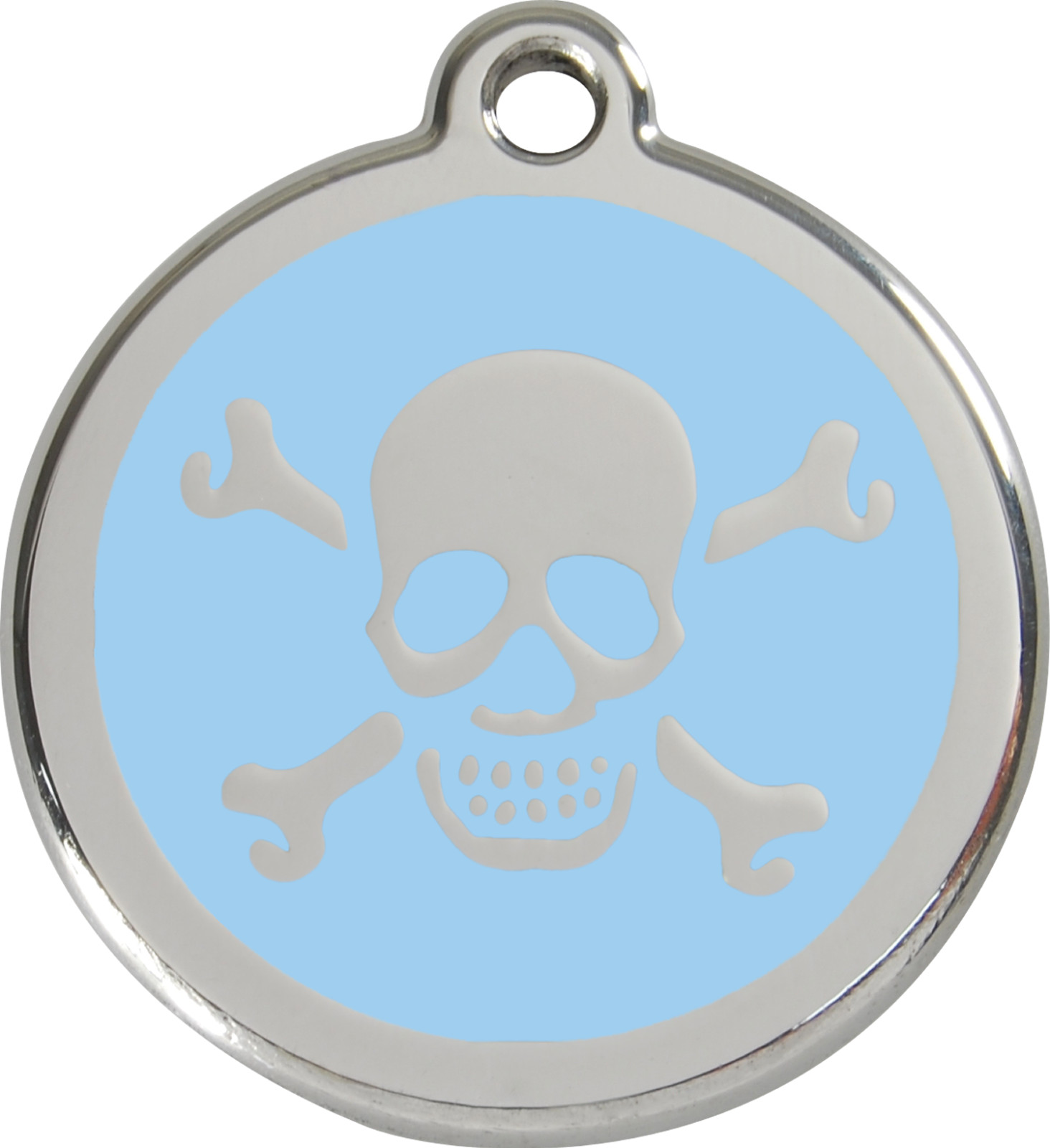Steel Red Dingo Skull ID Charm Dog Tag Black Purple Blue Green Yellow Red Pink