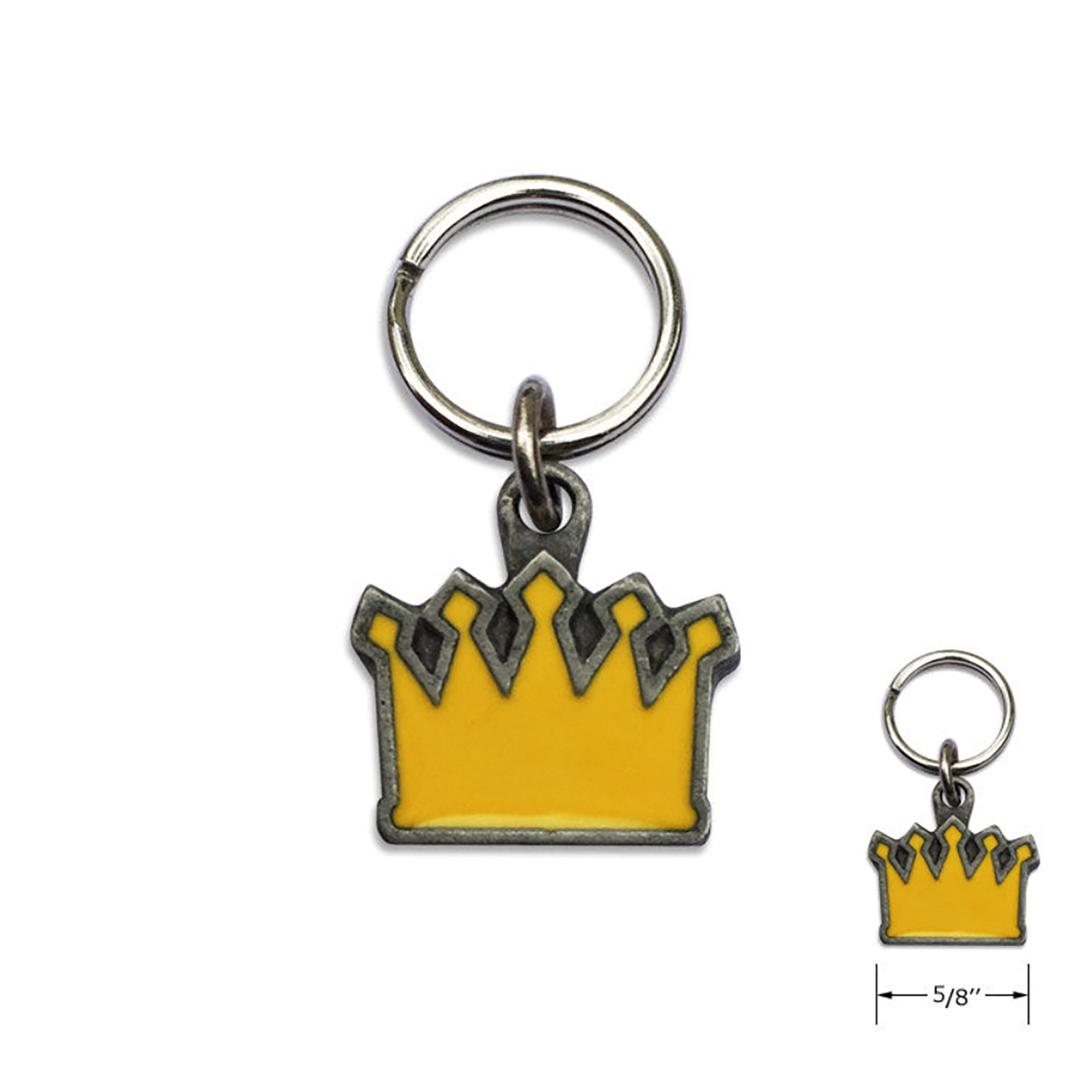 Enamel Crown Dog Collar Charm