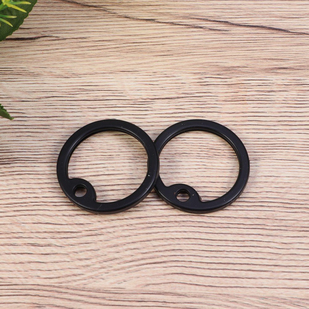 Reusable Black Silicone Dog Tag Silencers for Military Dog Tags Durable Material