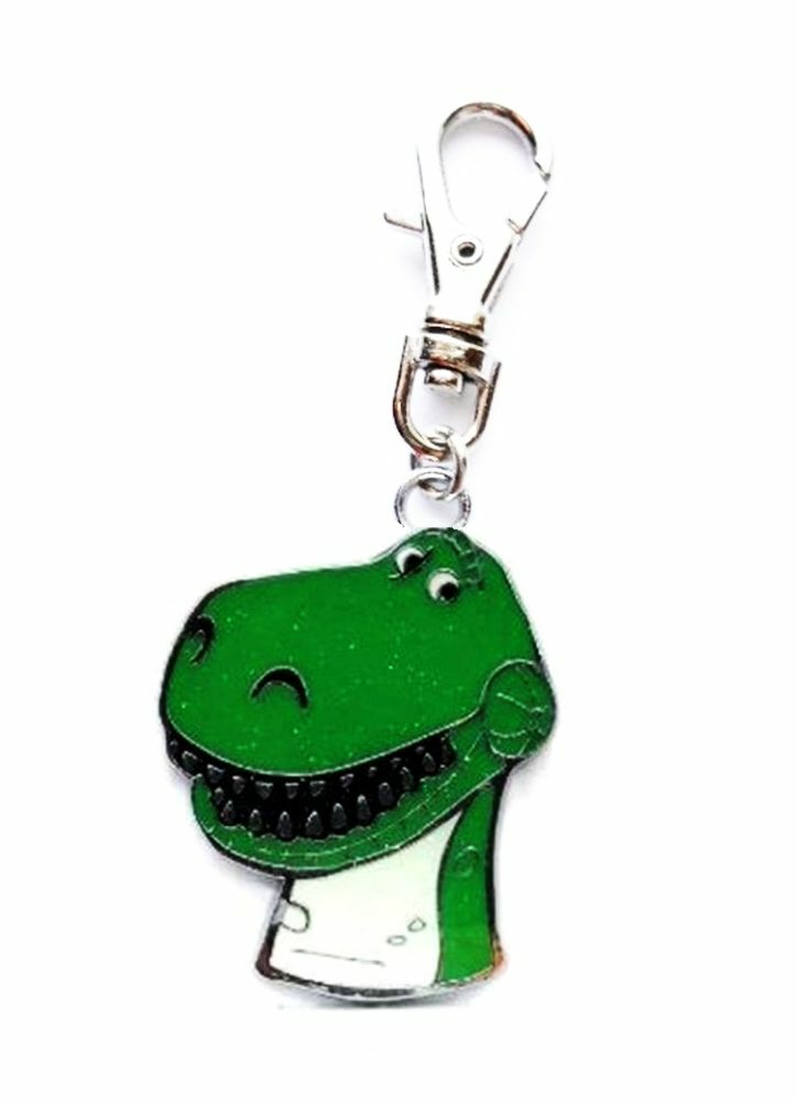 T REX DINOSAUR TOY STORY CHARM ZIPPER PULL PURSE WALLET BACKPACK CAT DOG COLLAR