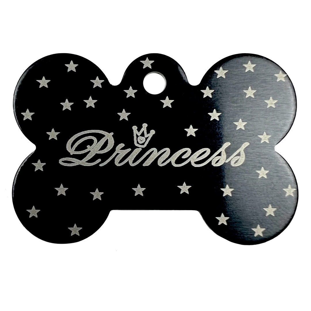 Custom Engraved Dog Tags Personalized Dog Collar Pet Tags Engraved Bone PRINCESS