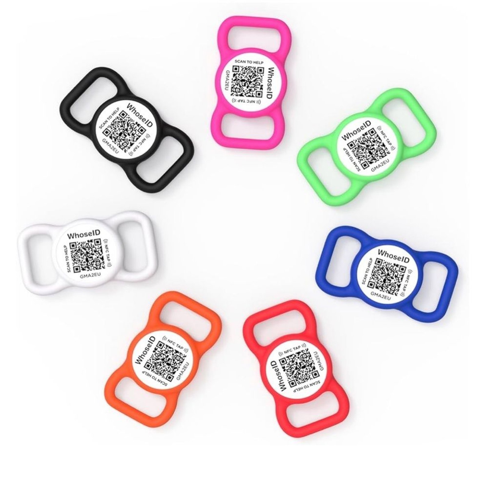 QR Code Dog Tag with NFC Personalized Pet ID Tag Large