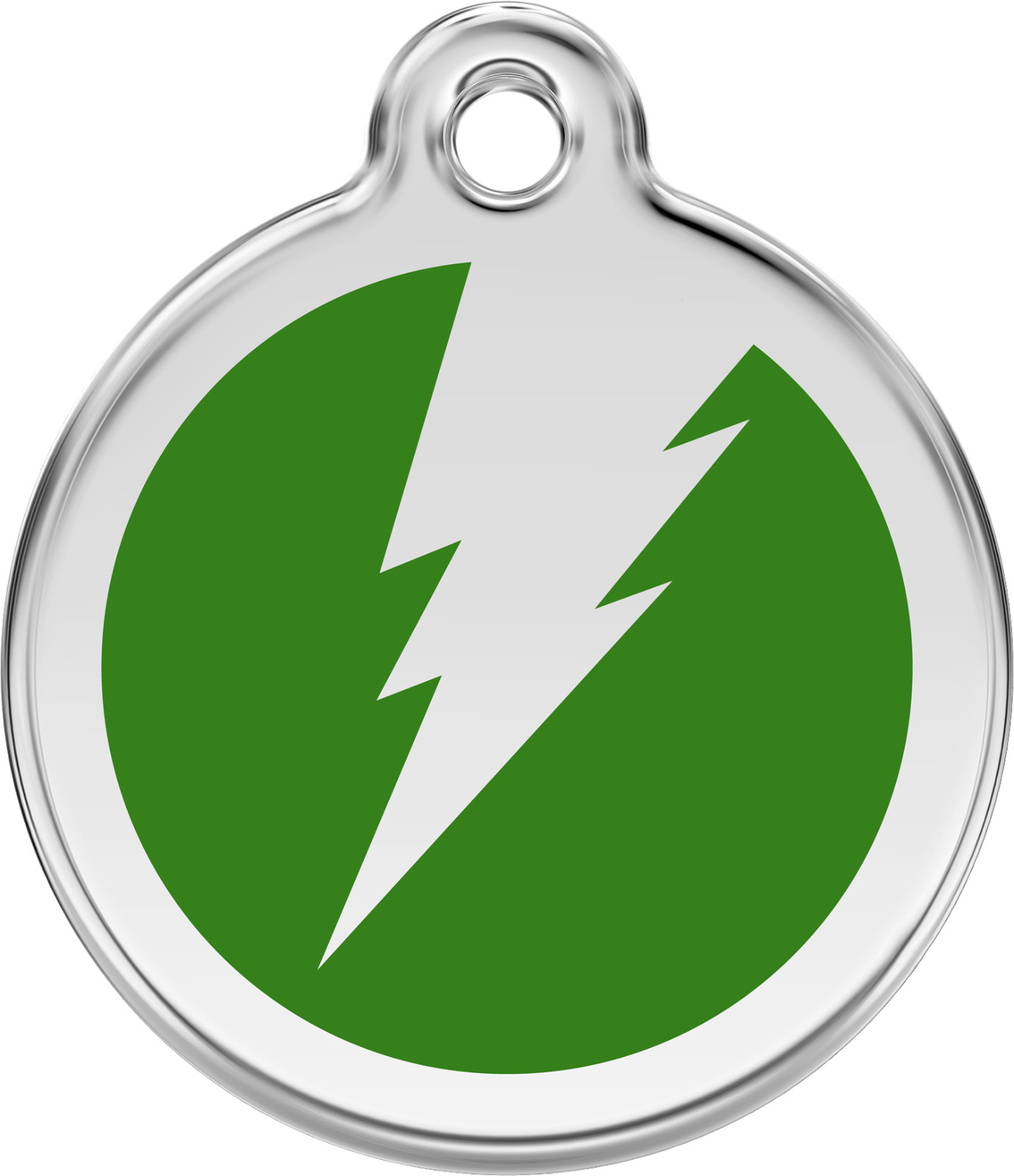 Steel Red Dingo Lightning ID Dog Tag Black Purple Blue Green Yellow Red Pink