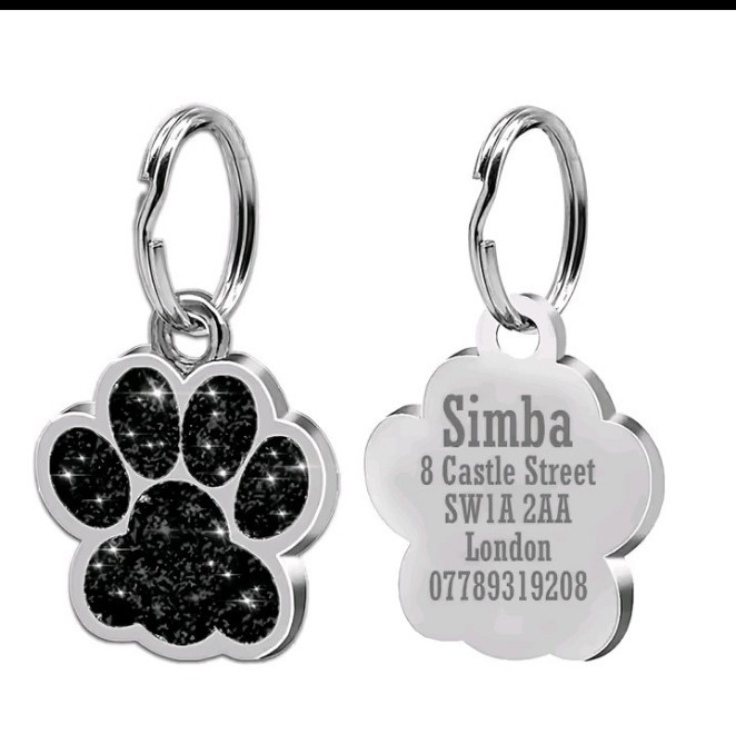 Free Personalized Dog Cat Plate Tags Engraved Puppy Pet ID Name Collar Tag Alloy