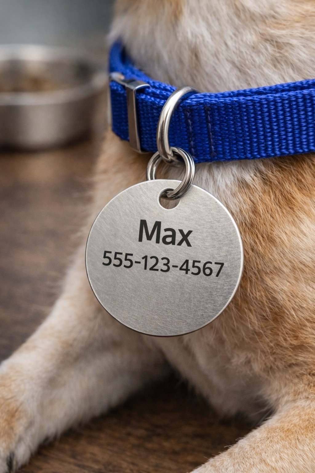 Personalized Dog Tag with Photo Engraving Custom Pet ID Necklace Stainless Steel