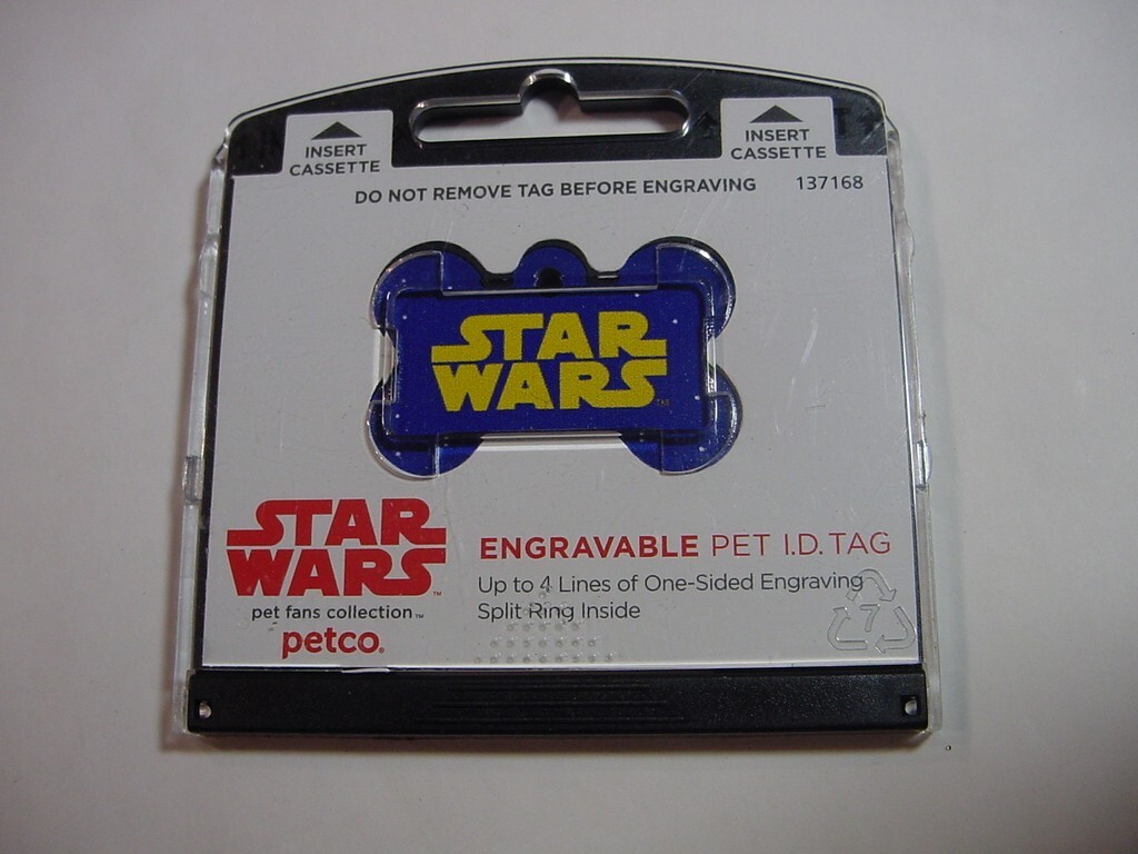 NEW – FIDO ENGRAVABLE PET I.D. TAG – STAR WARS