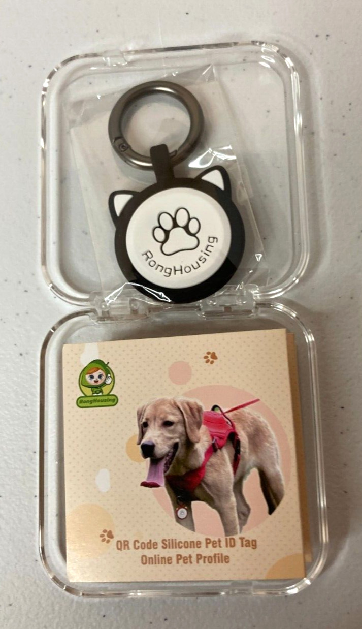 QR Code Silicone Pet ID Tag Dog Cat Tag Online Pet Profile Pet Location Alert