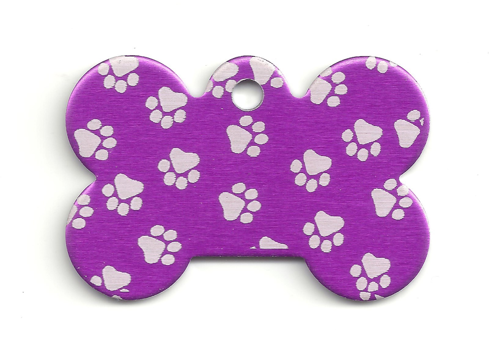Dog Bone Shape Aluminum Pet ID Tag PAW PRINT Wallpaper Art